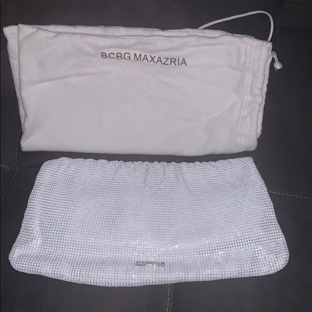 BCBG maxazria mesh clutch purse